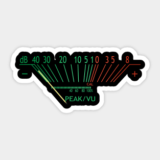 Analog VU meter sound engineers Sticker